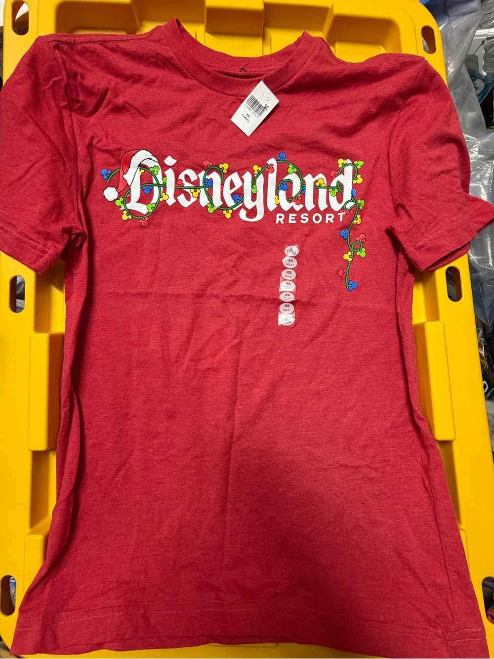 Disneyland resort adult Red Holiday Tee